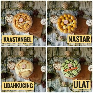 Kue Kering Fei's Cookies Kaastangel Nastar Lidah Kucing Ulat Sagu Keju