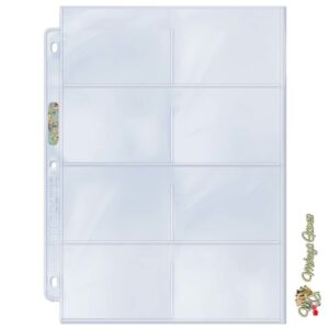 Ultra Pro 8-Pocket Platinum Page A4 3.5x2.75" 69x98mm 7x10 Card Sleeve