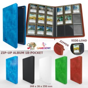 Gamegenic ZIP-UP Album 18-pocket 18p 9p Zipper Sleeve Binder 360 kartu