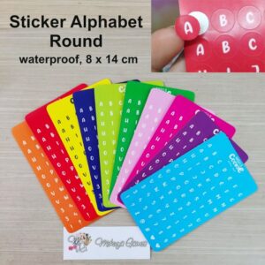 Sticker Alphabet Round Huruf Lingkaran Bulat Deco Case Photo Card KPOP