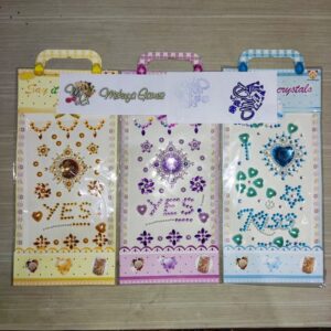 Sticker Crystal Leaf Pearl Heart Mix Hati Mote Payet Tempel Deco Case