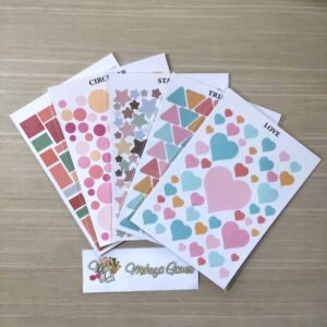 Sticker Shapes Mix Color Deco Journal Case KPOP