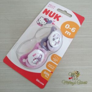 NUK Trendline Hello Kitty Dot Empeng Soother Pacifier Silikon isi 2