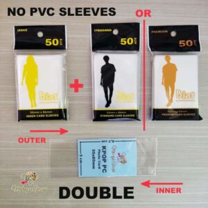 Bias Double Sleeves 55x86mm INNER OUTER photo card KPOP PC KTP SIM ATM