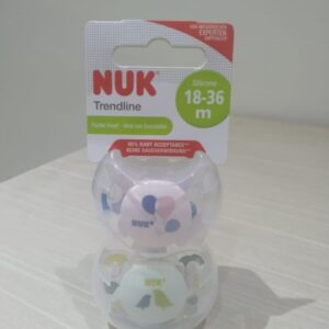 NUK Trendline Dot Empeng Soother Pacifier Girl plus Kotak Penyimpanan