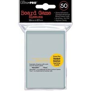 Ultra Pro 56mm X 87mm Standard American Board Game Sleeves 50ct