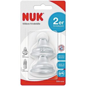 NUK Soft-Trinkt?lle 2 Non Spill Silicone Spout Pack 2 Dot Anti Bocor