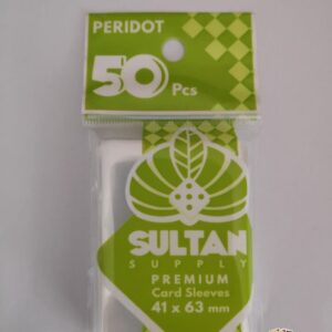 Sultan Peridot 41mm X 63mm (43 X 63) Board Game Sleeves Mini US 50pcs