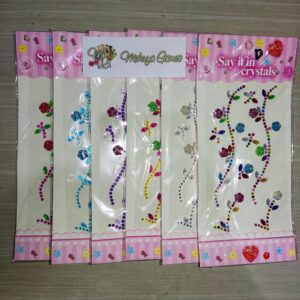 Sticker Flower Leaf Crystal Mix Bunga Daun Mote Payet Tempel Deco Case