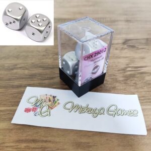 Chessex Aluminum 16mm d6 Pair Metallic matte finish 2 Dice dadu metal