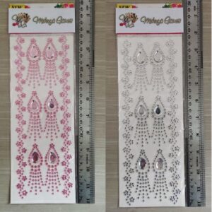 Sticker Flower Crystal Teardrop Mix Mote Payet Bunga Tempel Deco Case