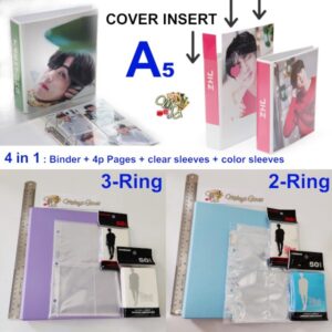 Paket 4in1 Photo Card Album A5 Binder 4p Sleeve Page Double Inner KPOP