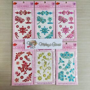 Sticker Crystal Diamond Leaf Pearl Mix Mote Payet Tempel Gem Deco Case