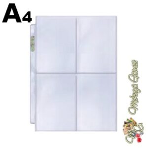 Ultra Pro 4-Pocket A4 Platinum Page 3.5x5.25" 88x133mm 3R PC Sleeve