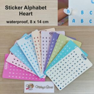 Sticker Alphabet Heart Love Huruf Hati Deco Case Journal Photo Card