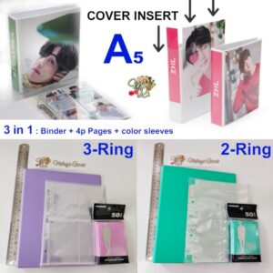 Paket 3in1 Photo Card Album A5 Binder 4p Sleeve Page Double Inner KPOP