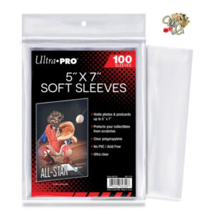 Ultra Pro 5x7" Soft Card Sleeves isi 100 Plastik Postcard Foto