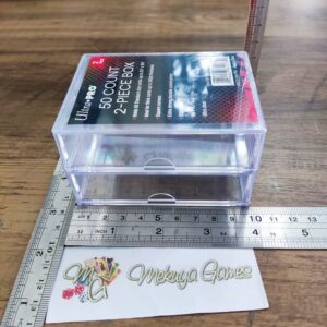 Ultra Pro stackable 2-Piece 50 count Clear Card Boxes (2ct) Ideal for thick cards up to 360pt thickness Deck Box 100 kartu Pokemon MTG TCG Sport Kotak Kartu Foto 2R KPOP
