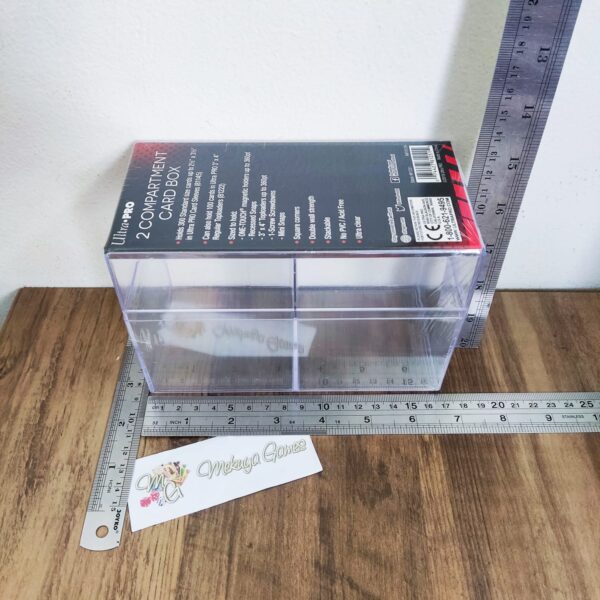 Ultra Pro stackable 2-Piece 2-Compartment Clear Card Box Magnetic Case Snap Toploader Box Deck Box 300 kartu Pokemon MTG TCG Sport Kotak Kartu Foto 2R KPOP - Image 2