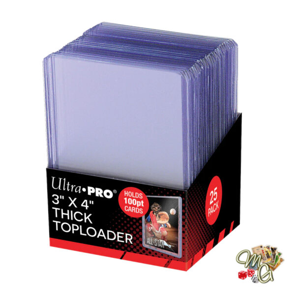 Ultra Pro 3x4inch Clear Thick 100pt Toploader 25ct TCG Sport Pokemon MTG Card Case - Image 2